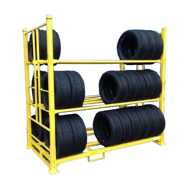 Wholesale Eyda Industrial Car Tyre Rack Metal Folding Stacking Drive-In Light Duty Pallet Rack Customized Steel 5-Layer Shelves
