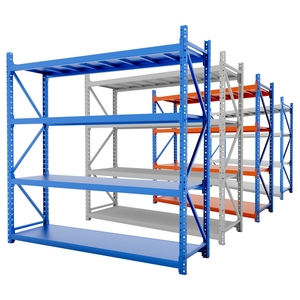 Factory Direct Steel 4Layer/500kg Load Heavy Duty Pallet Rack Bolt Metal Long Span Shelving Industrial Warehouse Storage Racking