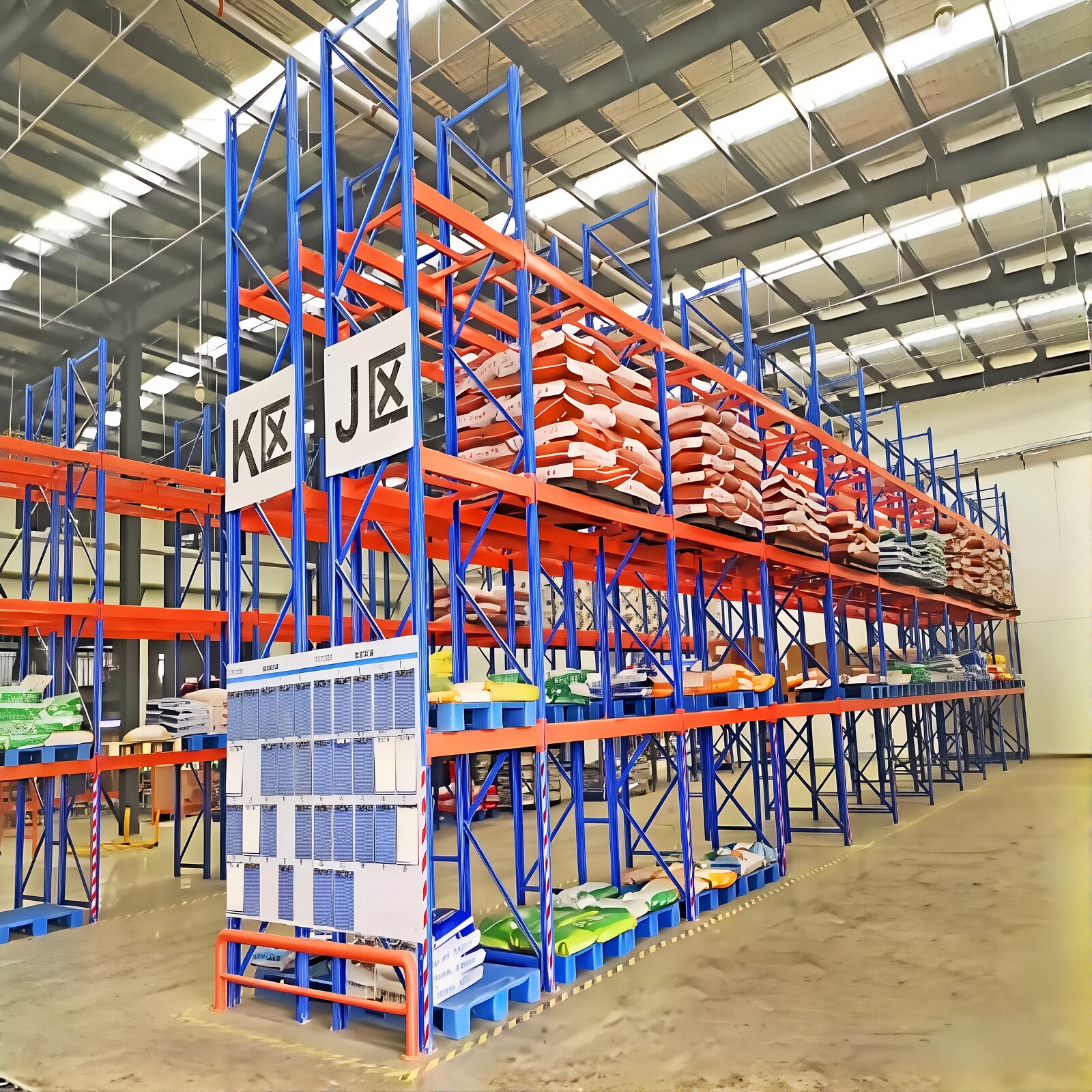 Heavy Duty Steel Drive-In Pallet Racking System 5 Tier Warehouse Racks High Density Storage Corrosion Protection Electrostatic