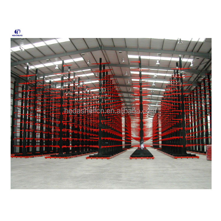 Heavy Duty Cantilever Racks H Beam Commercial Warehouse Racks Single Sided Structural Cantilever Rack