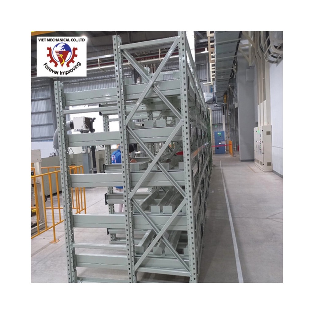 Mold Rack Vietnam Factory's Industrial Push-Back Pallet Rack System CE Certified Corrosion Protection Powder Coated Galvanized