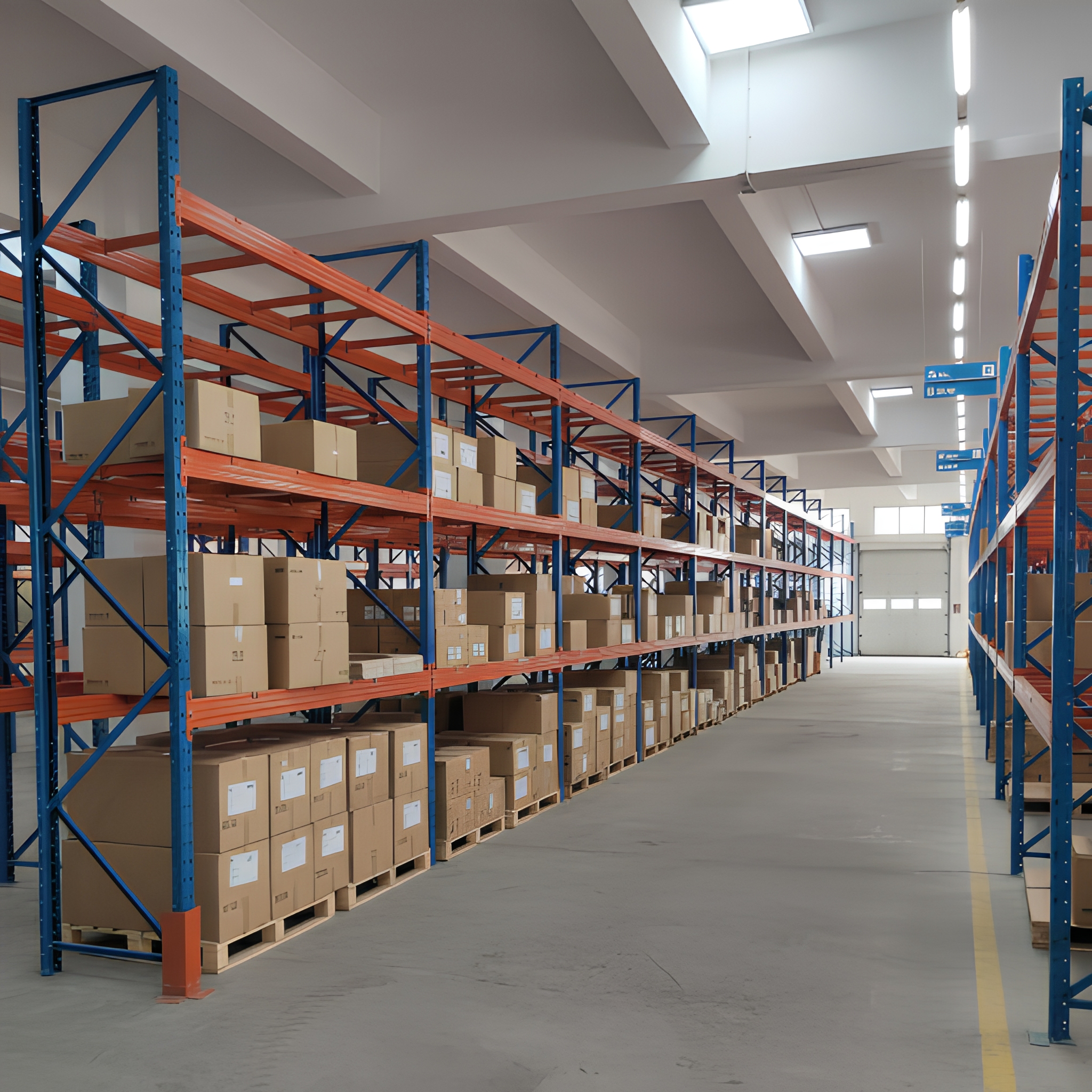Industrial Pallet Racking Freestanding Metal Shelving with Adjustable Stacking Racks 1000KG Capacity Corrosion Protection