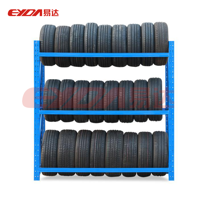 Wholesale Eyda Industrial Car Tyre Rack Metal Folding Stacking Drive-In Light Duty Pallet Rack Customized Steel 5-Layer Shelves