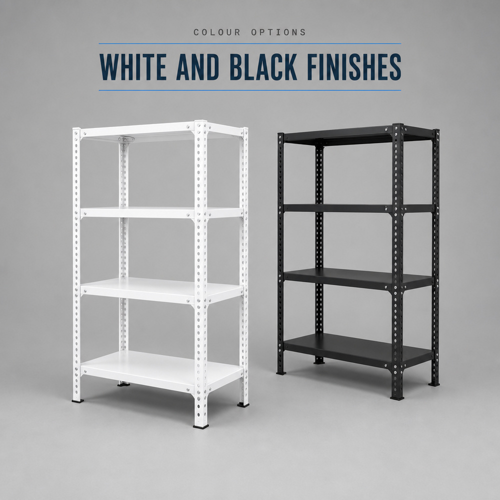 Slotted Angle Steel Rivet Rack Storage Shelving Unit with Corrosion Protection for Warehouse