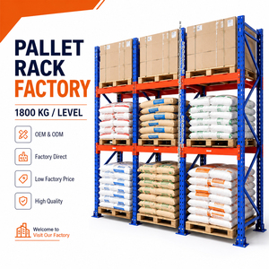 1800KG Heavy Duty Beam Pallet Rack Steel Warehouse Industrial Shelving 3-level Heavy Duty Rack