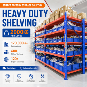 5-level Heavy Duty Rack 2000KG Warehouse Steel Deck Racking for Plastic Containers and Carton Goods