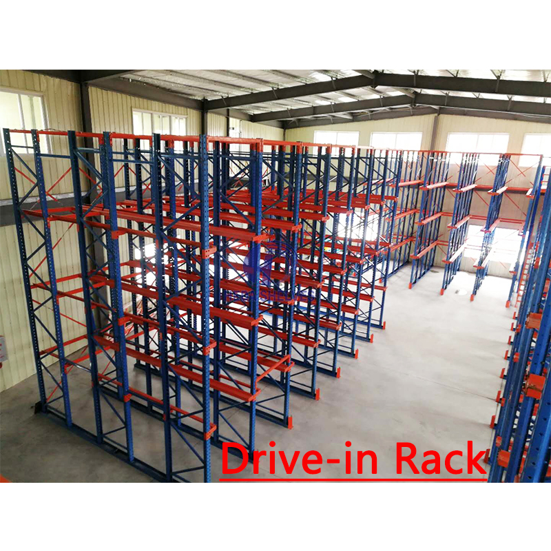 High-Capacity Drive-In Pallet Racking System Drive-Through Pallet Rack For Storage Warehouses