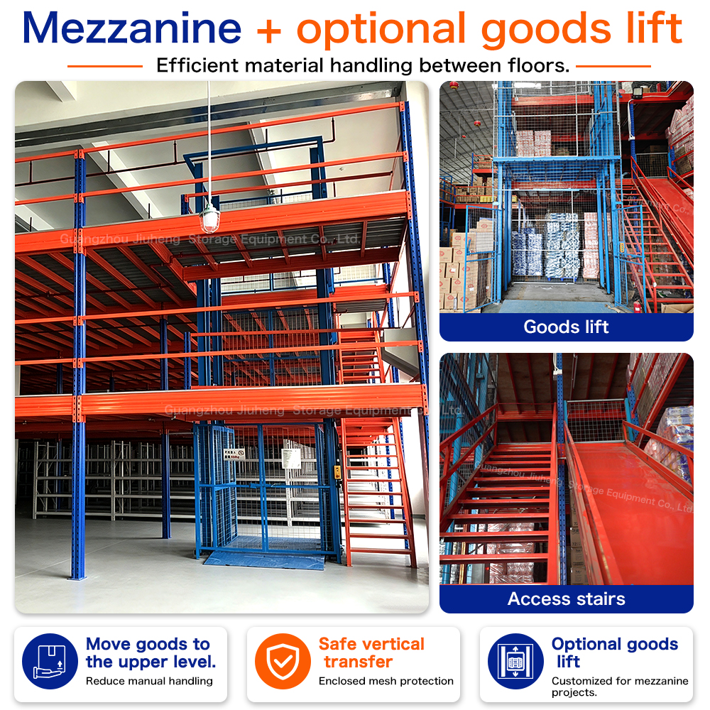 Steel Mezzanine Warehouse Storage System Heavy Duty Multi Level Rack Platform Industrial Shelving Space Saving Solution