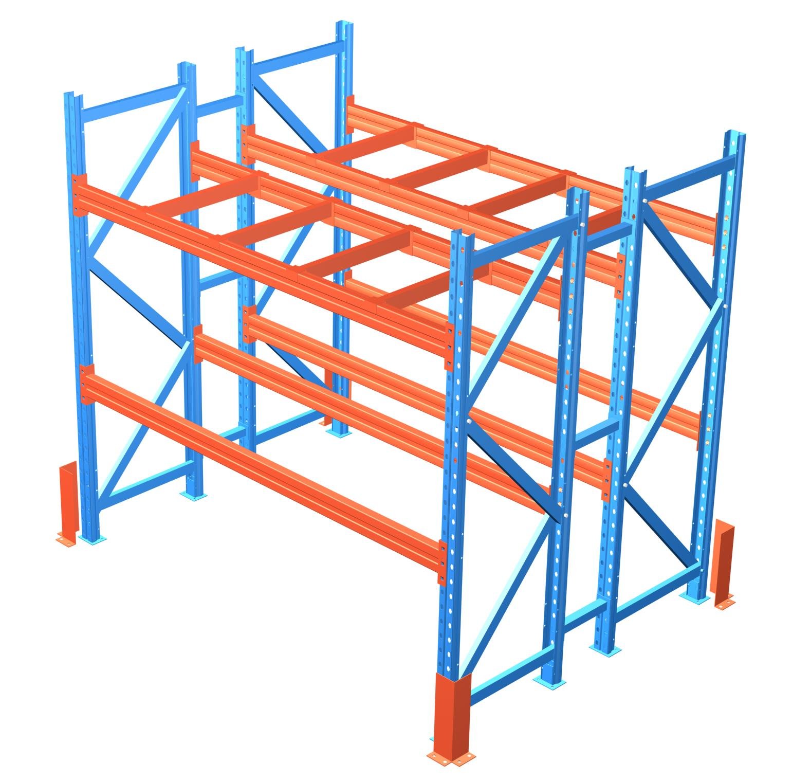 CE Certified Tear Drop Hole Heavy Duty Warehouse Rack Custom Height and Loading Capacity