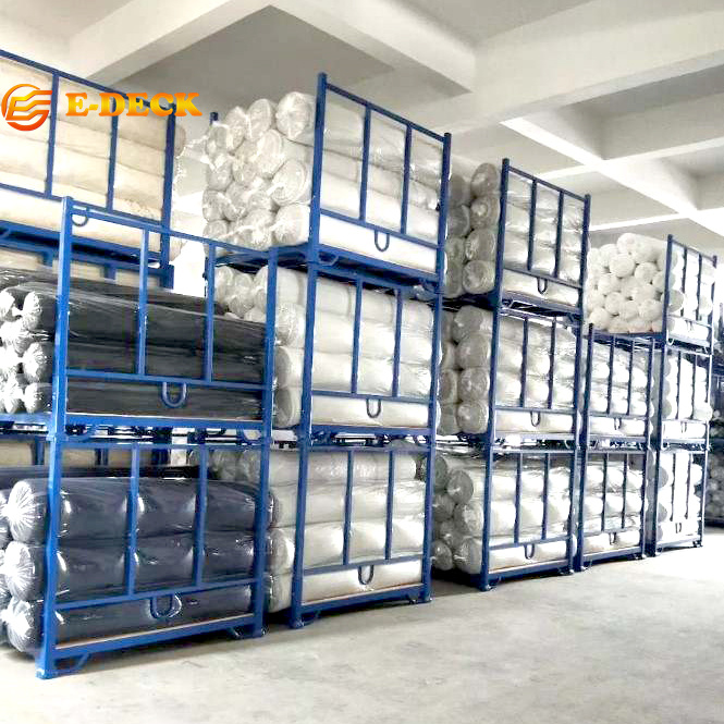 Heavy Duty Stackable Customized Warehouse Transport a Frame Fabric Roll Rack