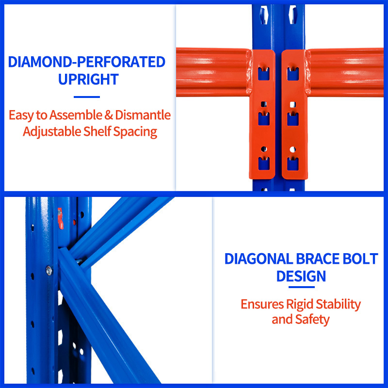 YueYang Heavy-Duty Factory Price Industrial Space Saving 3-Layer Cold Rolled Steel Epoxy Powder Coated Pallet Rack Card Slot