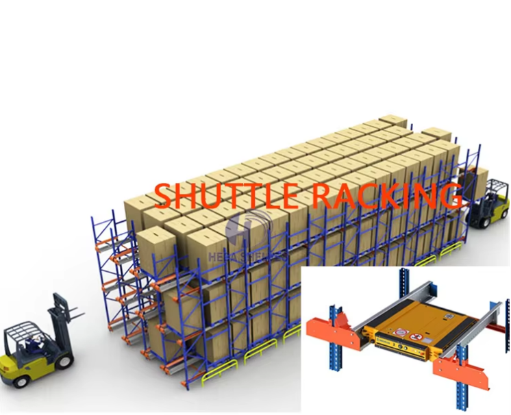 Stacking Racks and Shelves High-Density Pallet Shuttle Racking Price 4-Way Shuttle Asrs System for Efficient Pallet Handling