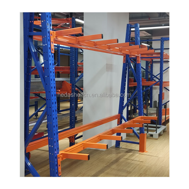 Heavy Duty Cantilever Racks H Beam Commercial Warehouse Racks Single Sided Structural Cantilever Rack