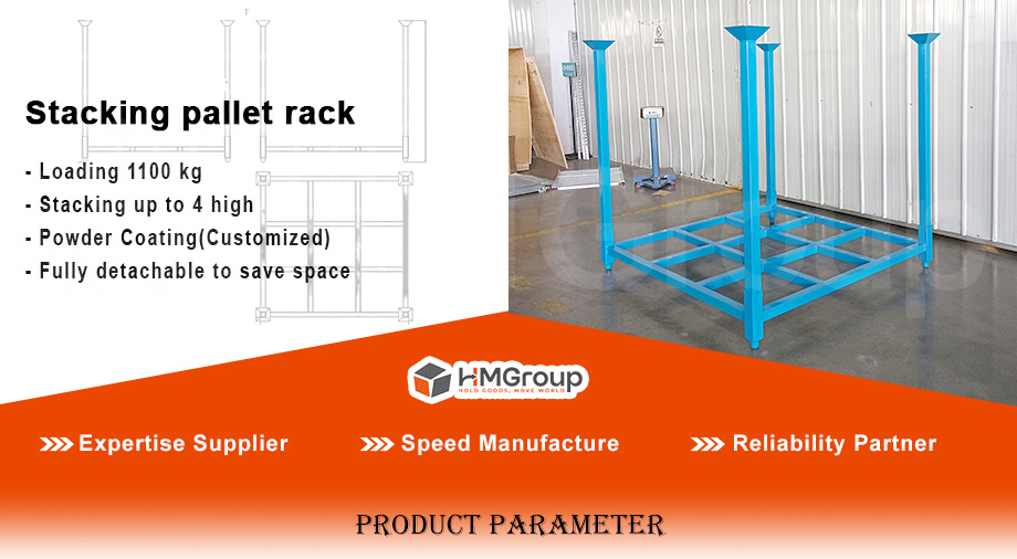 OEM Heavy Duty Galvanized Steel Stacking Racks for Warehouse Stack Pallet