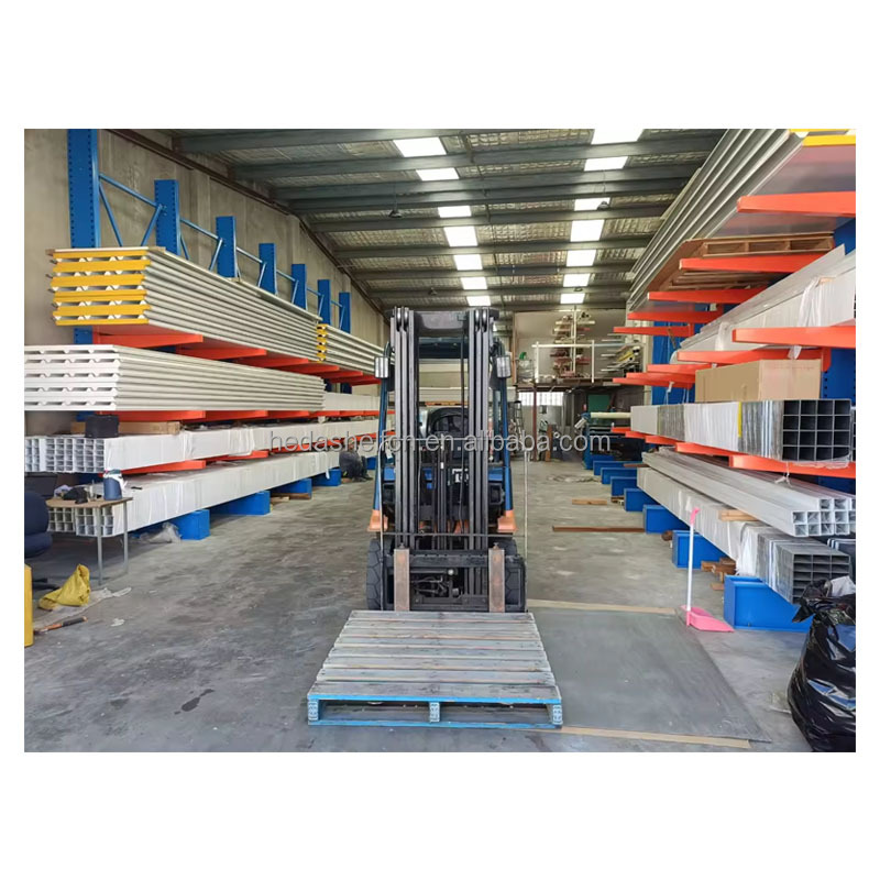 Heavy Duty Cantilever Racks H Beam Commercial Warehouse Racks Single Sided Structural Cantilever Rack