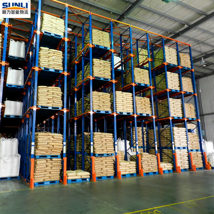China Factory Heavy Duty Adjustable Steel Drive-In Pallet Racking Shelf Warehouse Drive-through Selective Pallet Stacking Racks
