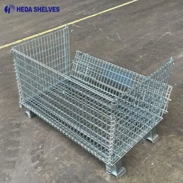 Collapsible wire mesh containers