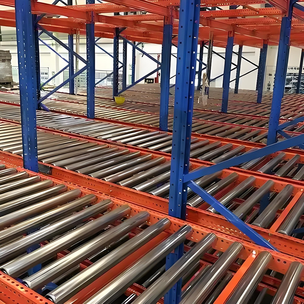 Factory Warehouse Storage Steel Foldable Gravity Flow Racking Live Pallet Rack Heavy Duty Multi-Level