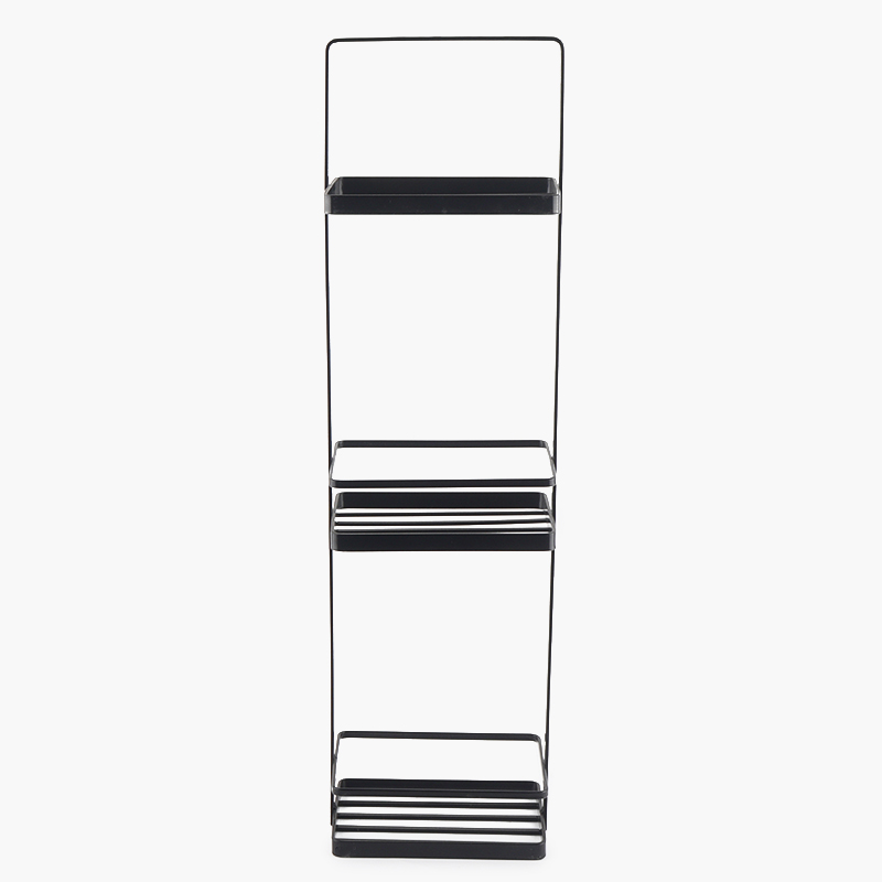 New Design Living Room Bedroom Kitchen Narrow Angle Iron Shelf Storage Rack Standing Type Three Tier Dust Proof