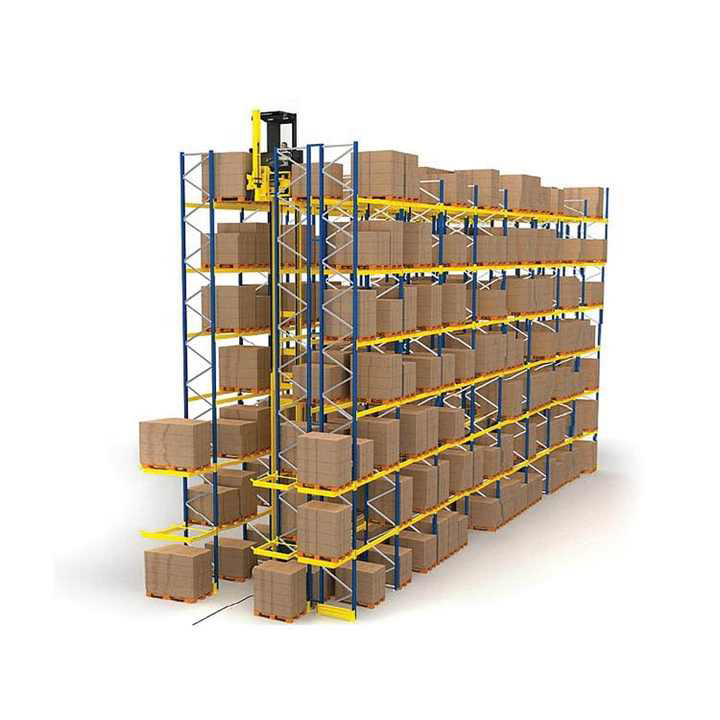 Direct Factory Metal Free Layout Design High-Density Drive-In Pallet Storage Rack for Warehouse Steel Narrow Lane Rack High Iron