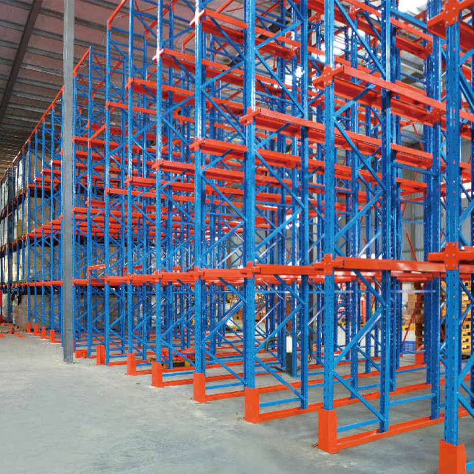 Industrial 5 Layer Heavy Duty Drive-In Pallet Racking Anti Corrosion Design for Cold Chain Warehouse Storage