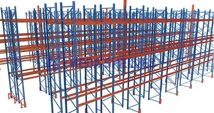 3D warehouse racking simulation rendering