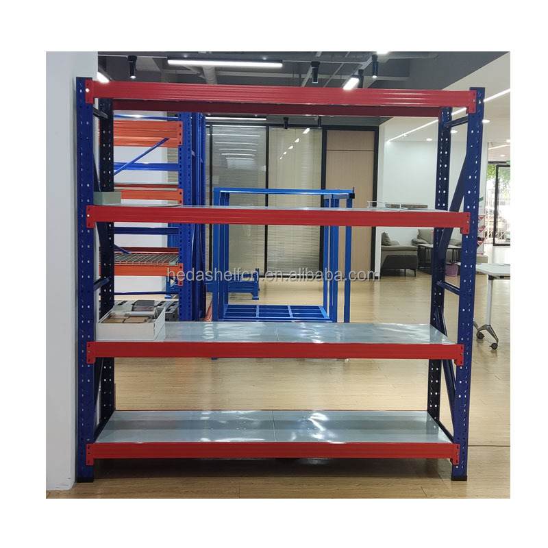 Wholesale Price Industrial Boltless Storage Rack 4 Tier Metal Shelving Units Warehouse Steel Heavy Duty Stacking Racks Shelves