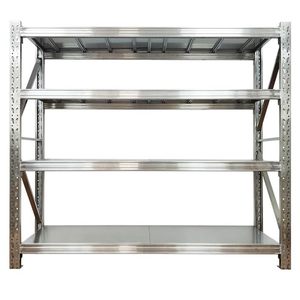 Heavy Duty Industrial Rack System Reinforced Uprights and Cross Beams for Large-Volume Storage in Logistics Facilities