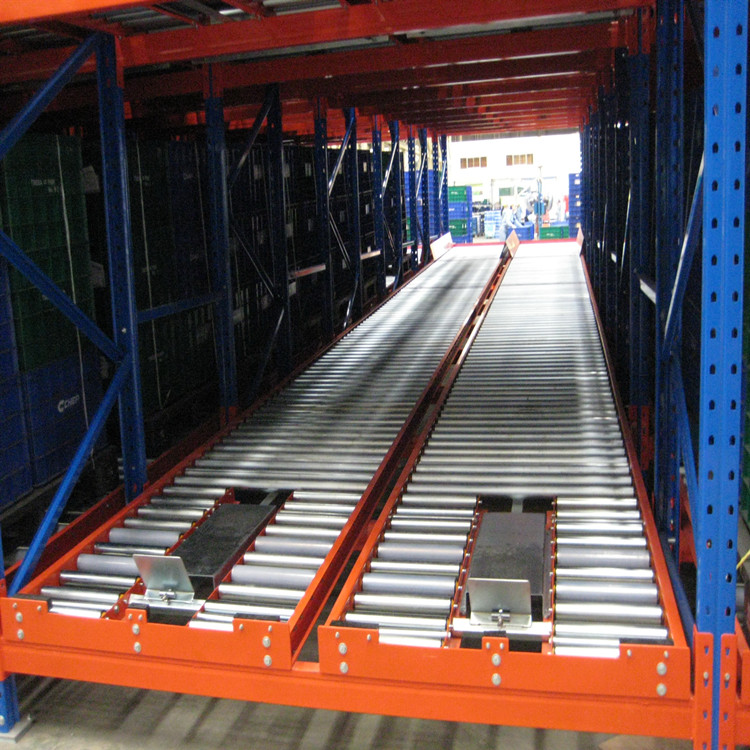 Factory Steel Durable Heavy Duty CE Certified Warehouse Gravity Carton Pallet Flow Roller Sliding Rack