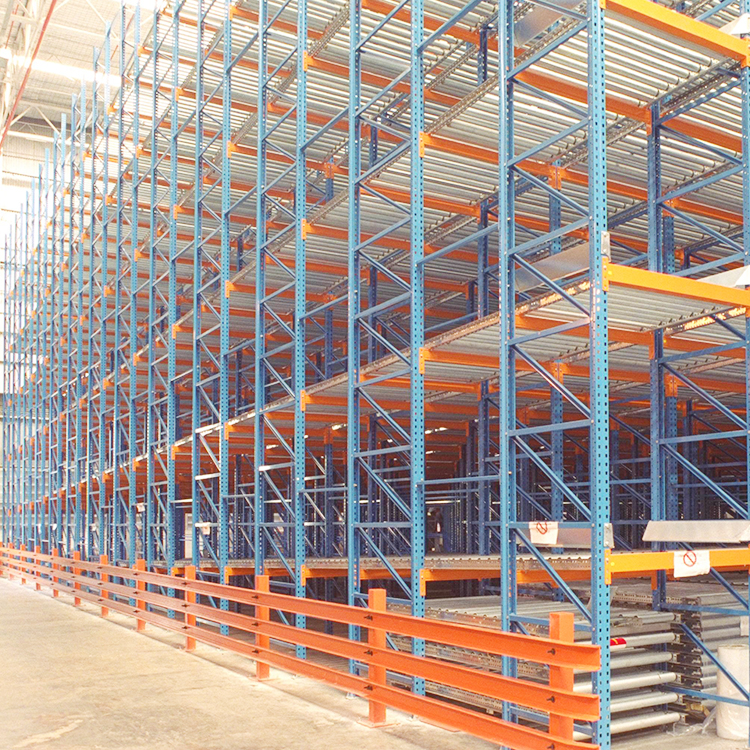 Hot Sale Huisen Customized OEM ODM Gravity Flow Roller Racking Systems Heavy Duty Pallet Flow Rack Q235b Steel SGS Certified