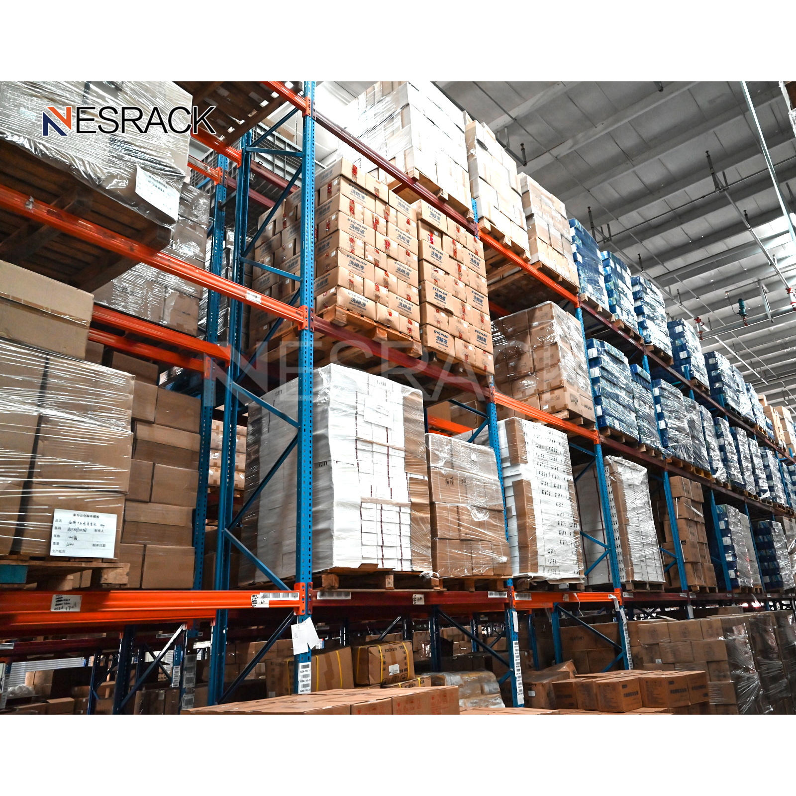 Heavy Duty Shelving 3000KGS Large Capacity Warehouse Storage Pallet Rack Shelving Unit Each Layer Stacking Racks & Shelves