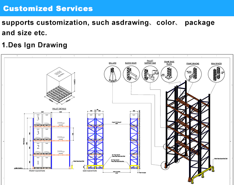 High Quality 500kg Steel Storage Racks 5-Layer Adjustable Pallet Racking Heavy Duty Warehouse Shelf System Factory Hot Sale