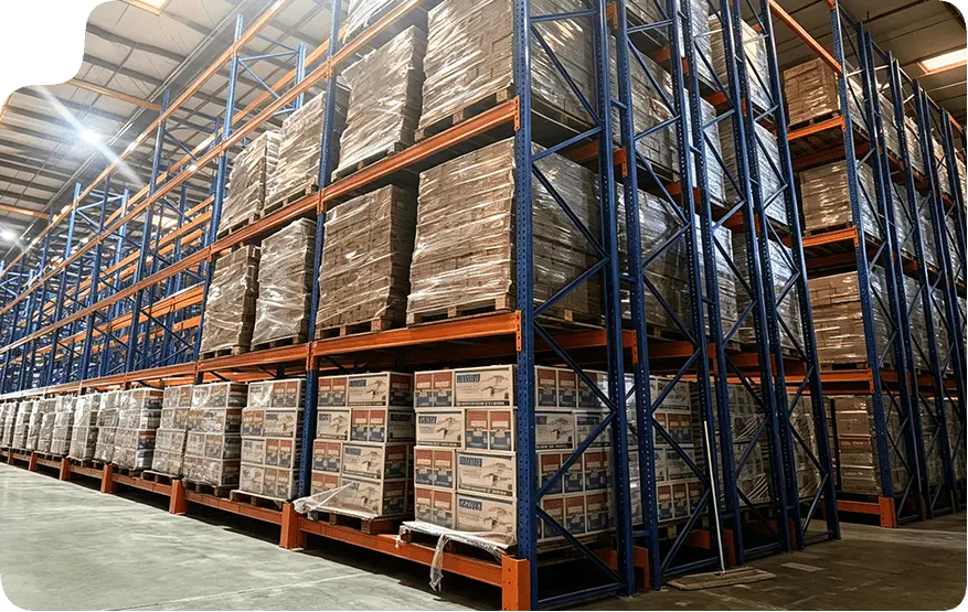 Food and beverage warehouse racking