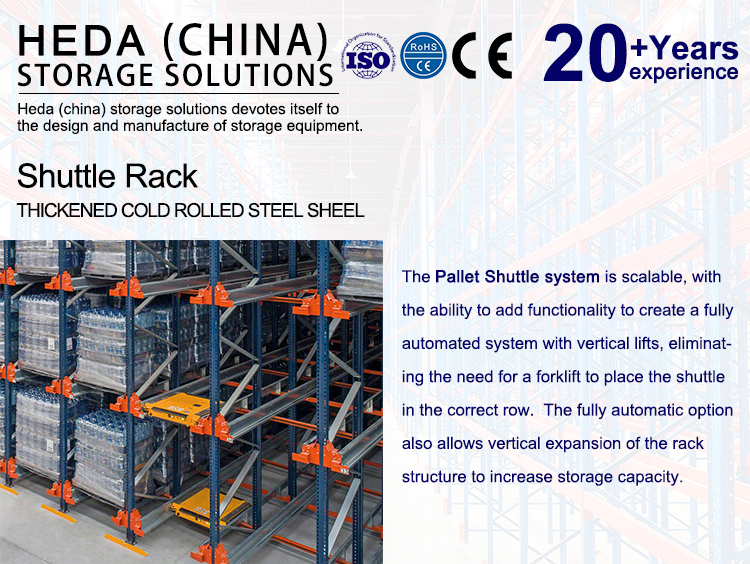 China Automatic Shuttle Rack Manufacturer Factory Warehouse Shuttle System Shelves Storage Racks for FIFO System