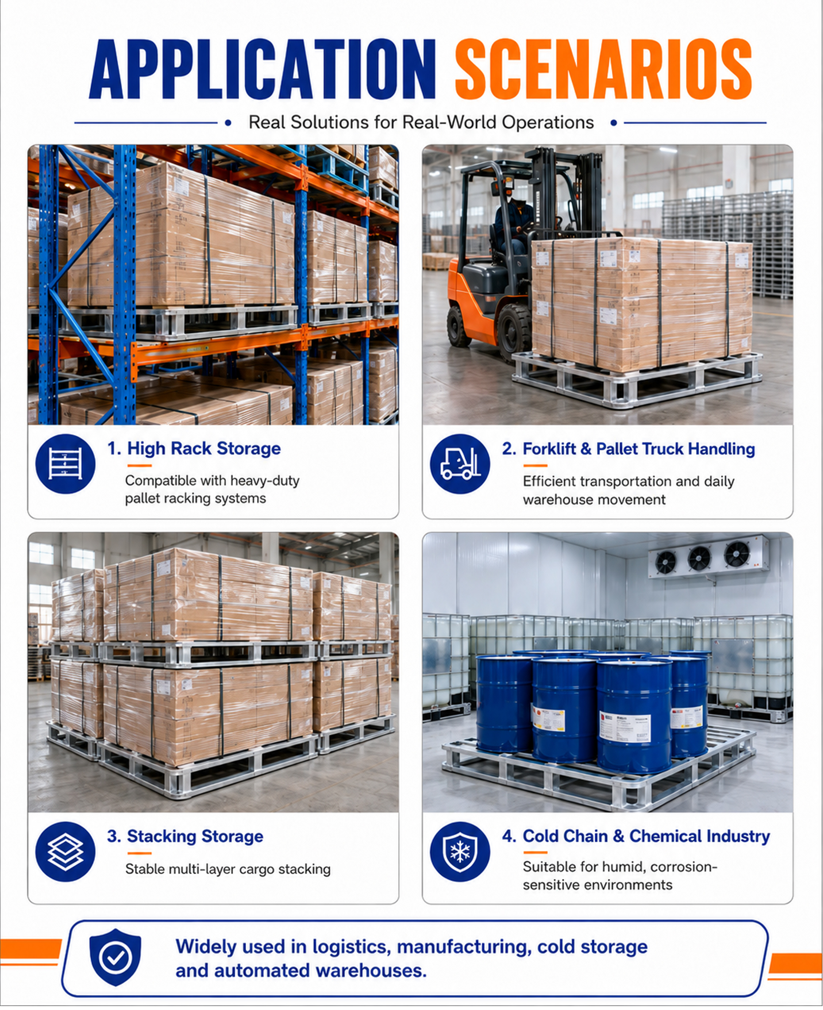 Factory Direct Steel Pallet Heavy Duty Warehouse Storage Metal Pallet for Racking System