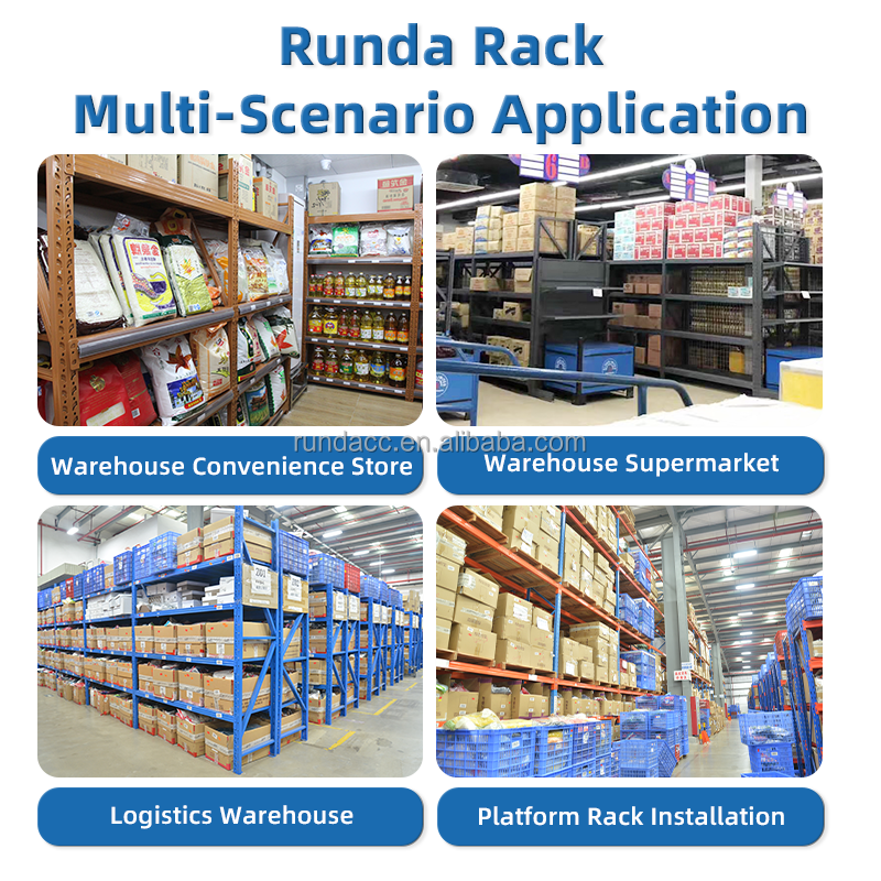 High-Bay Heavy-Duty Beam-Type Cold-Rolled Steel Adjustable Mobile Thickened Narrow Aisle Warehouse Shelving for Inventory