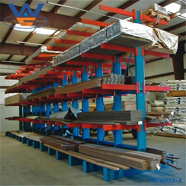 Industry Warehouse Steel Structural Pipe Rack Cantilever Rack for Pipe / Lumber Storage