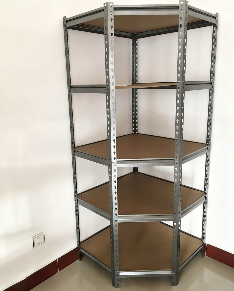 180cm X 90cm X 40cm Steel Bar Slotted Angle Shelving with Wooden Shelves Corrosion Protection Light Duty for Retail Store