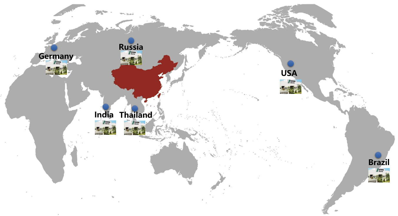 Global Sales and Service Network Map