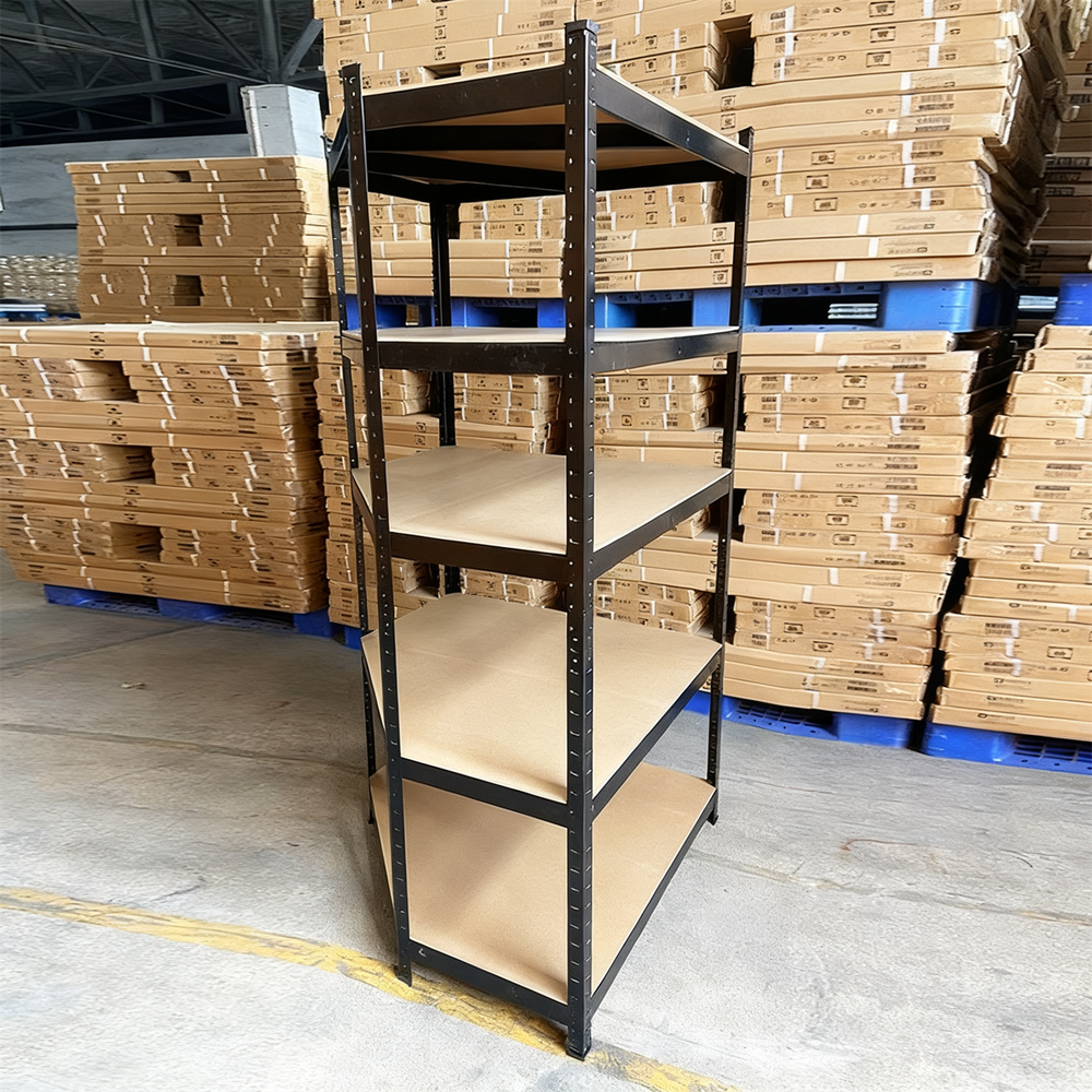 180cm X 90cm X 40cm Steel Bar Slotted Angle Shelving with Wooden Shelves Corrosion Protection Light Duty for Retail Store