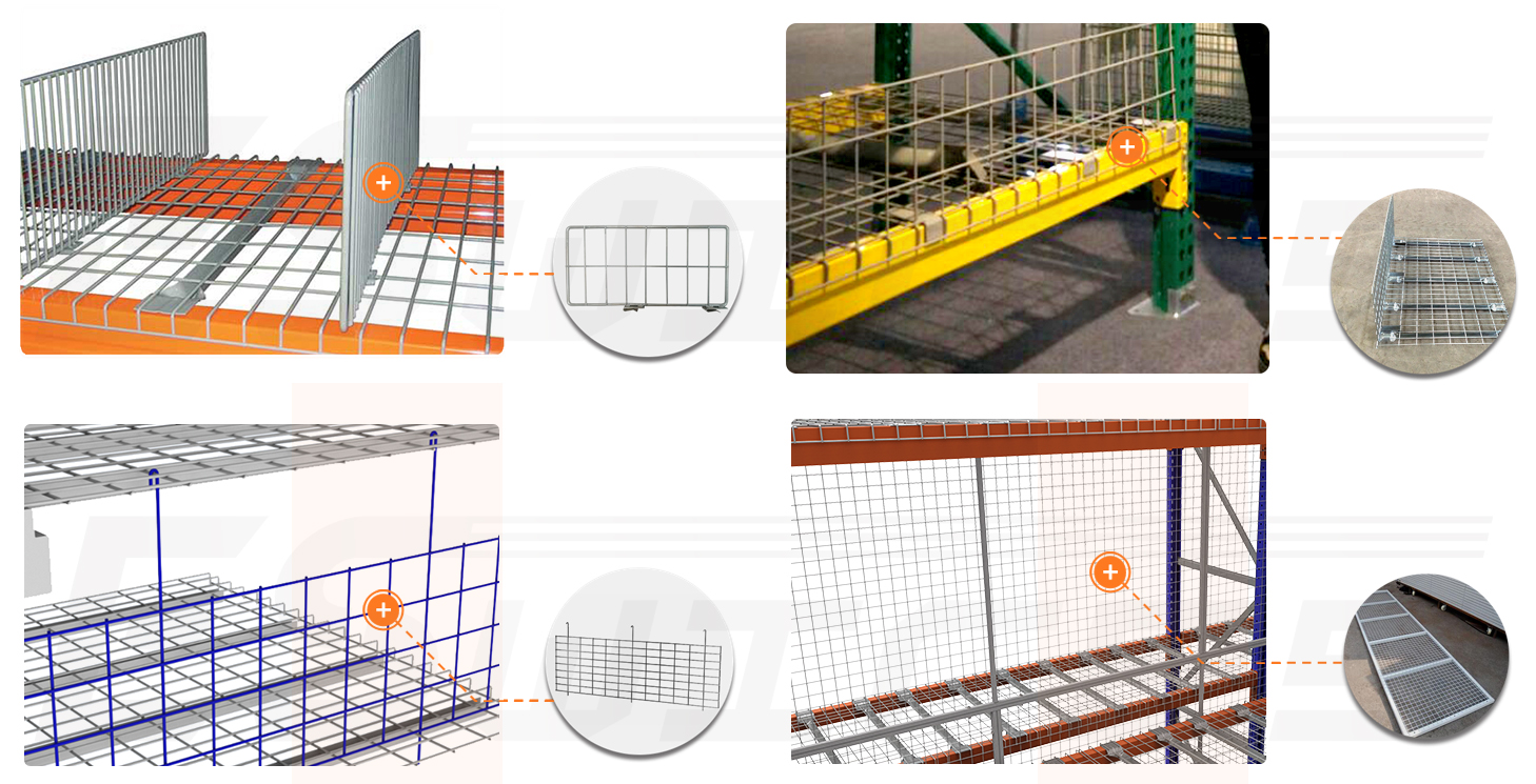 Europe Standard Fireproof Flared Channel 3 Support Channels Secure Design Metal Steel Mesh Wire Pallet Rack Decking