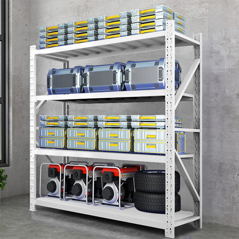 Racking Adjustable Metal Boltless Shelf And Racks Warehouse Storage Medium Duty Metal Rack Shelf