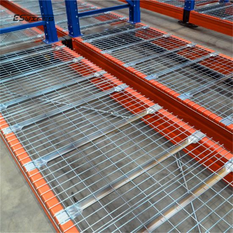 Europe Standard Fireproof Flared Channel 3 Support Channels Secure Design Metal Steel Mesh Wire Pallet Rack Decking