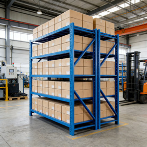 Adjustable Flexible Stainless Steel 5 Long Span Boltless Shelving Units Electrostatic Powder Coated Corrosion Protection CE