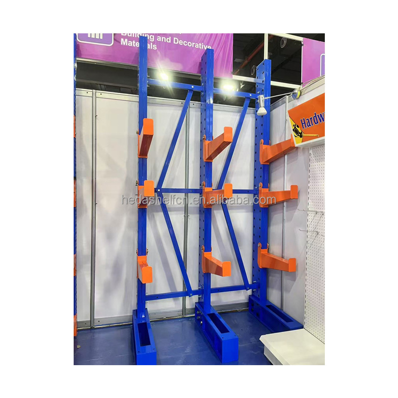 Industrial Rack Shelving Single Sided Heavy Duty Cantilever Racking System Cantilever Racks For Sale