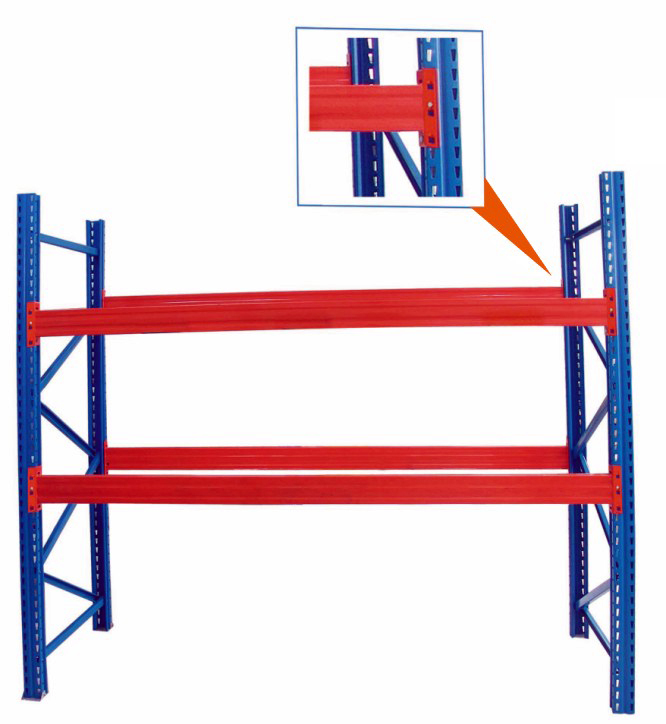 CE Certified Tear Drop Hole Heavy Duty Warehouse Rack Custom Height and Loading Capacity