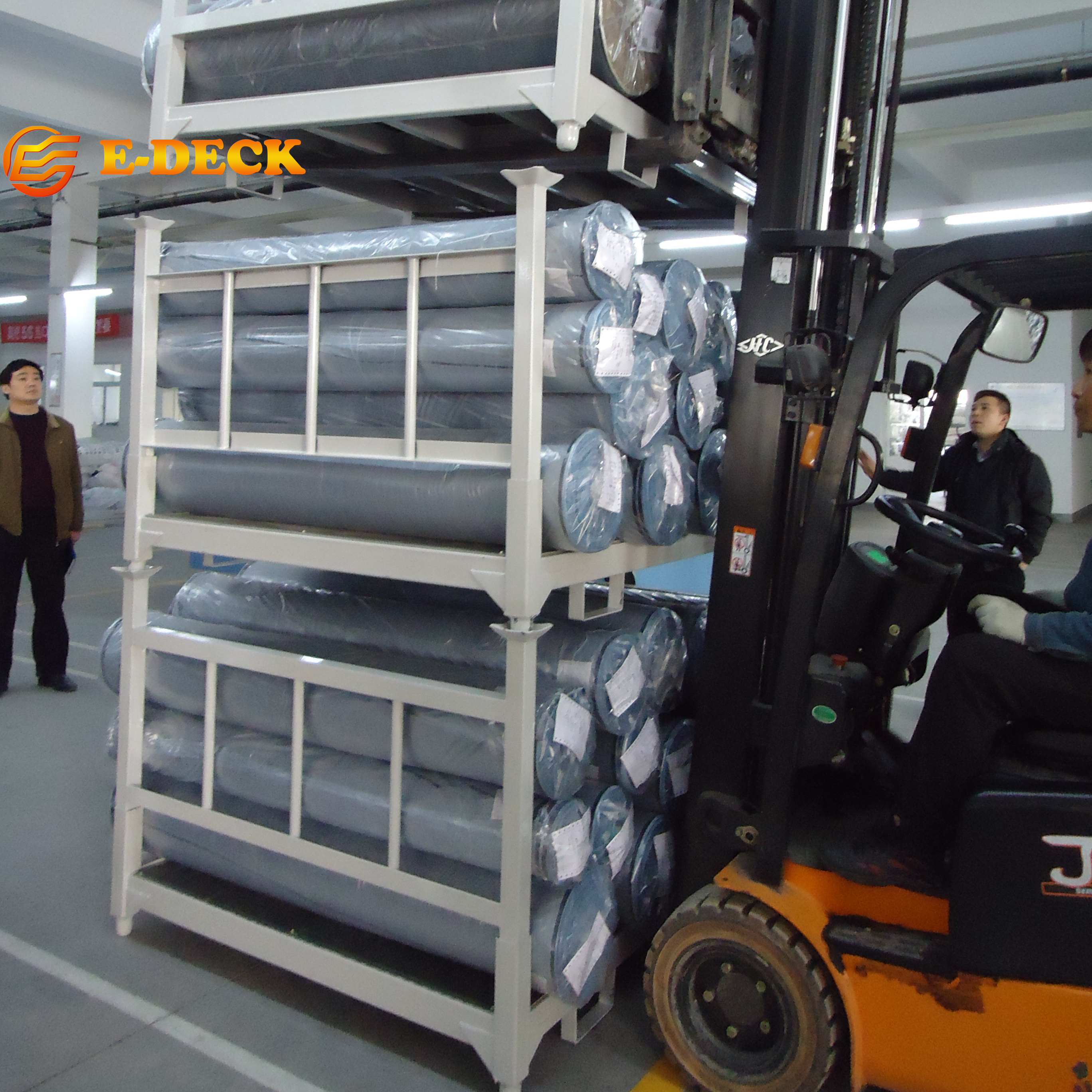 Heavy Duty Stackable Customized Warehouse Transport a Frame Fabric Roll Rack
