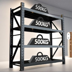Mracking Industrial Light Duty Durable Steel 5 Adjustable Snap-In Storage Racks Longspan Shelving Powder Coating Garage