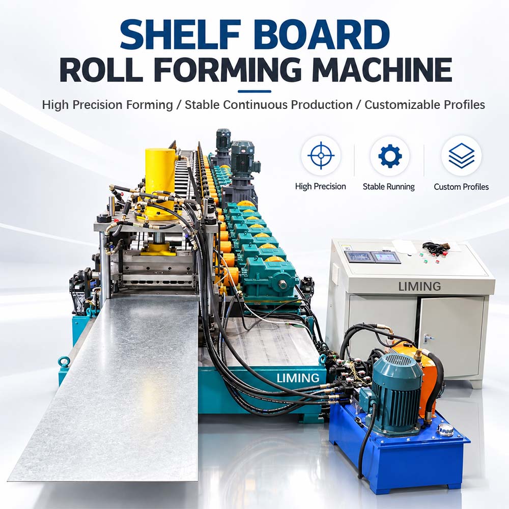 Liming Storage Rack Shelf Board Forming Machine For Steel Shelving Panel And Warehouse Equipment Production