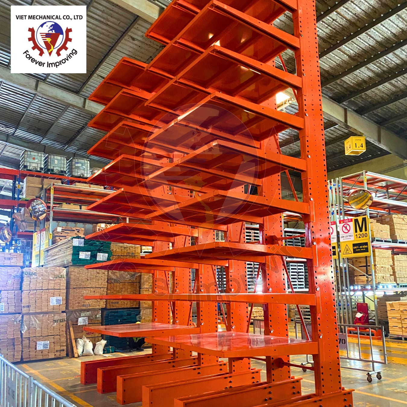 Strong Cantilever Rack Built For Safe And Organized Storage In Factories And Distribution Centers